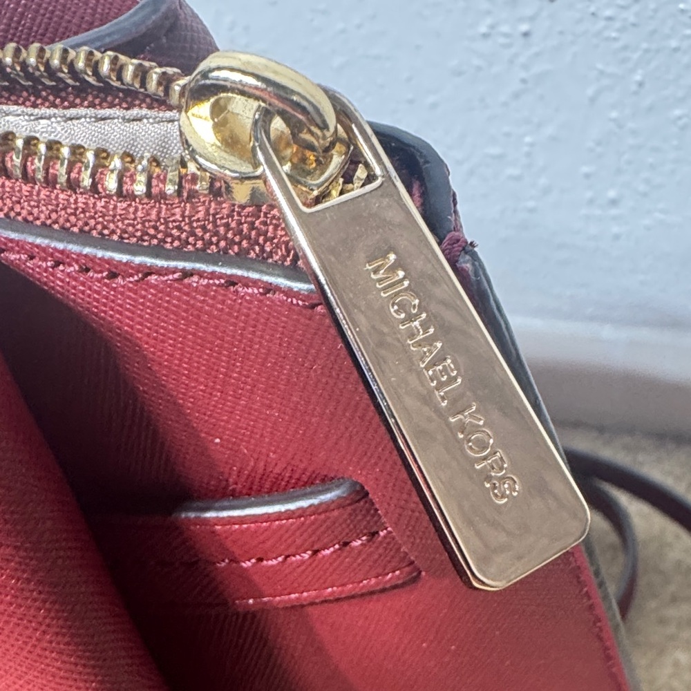 Michael Kors Burgundy Satchel - Picture 4 of 8
